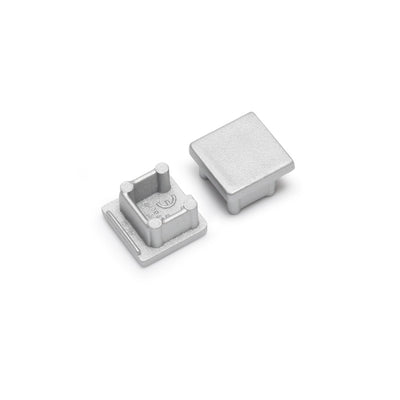 2x Endkappe/Profilabschluss für Alu Profil "SMART-10" in silber 2 Stück