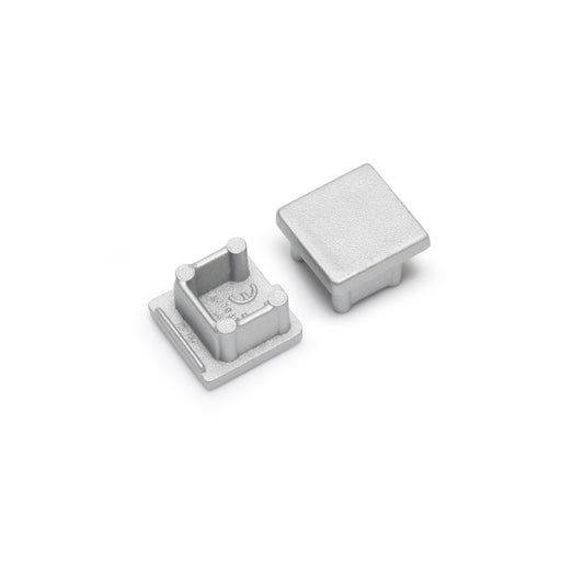 2x Endkappe/Profilabschluss für Alu Profil "SMART-10" in silber 2 Stück