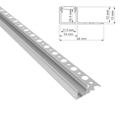 LED Trockenbau Profil "UNTERPUTZ-R0" für Streifen Rigips Unterbau Leiste 1m | 2m