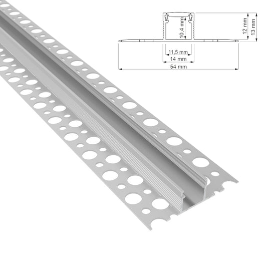LED Trockenbau Profil "UNTERPUTZ-R180" für Streifen Rigips Unterbau Leiste 1m | 2m
