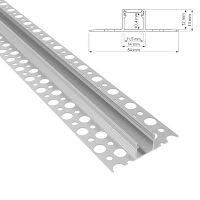 LED Trockenbau Profil "UNTERPUTZ-R180" für Streifen Rigips Unterbau Leiste 1m | 2m