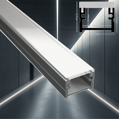 Einbau Boden Profil FLOOR-13 trittfeste Leiste für Led Streifen + Abdeckung