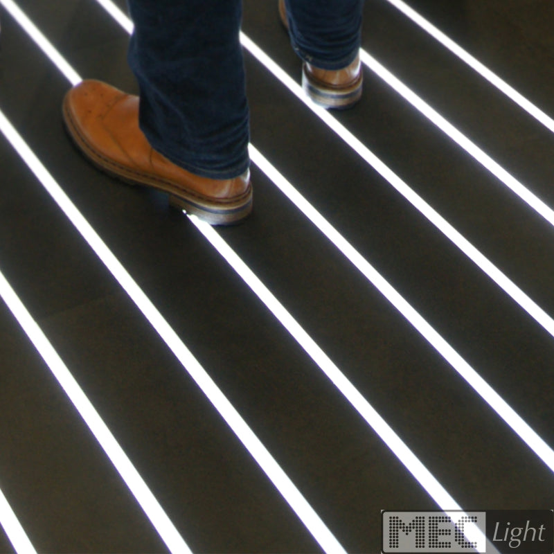 ALU Profil | Leiste | Schiene FLOOR für LED Streifen + Abdeckung Einbau silber