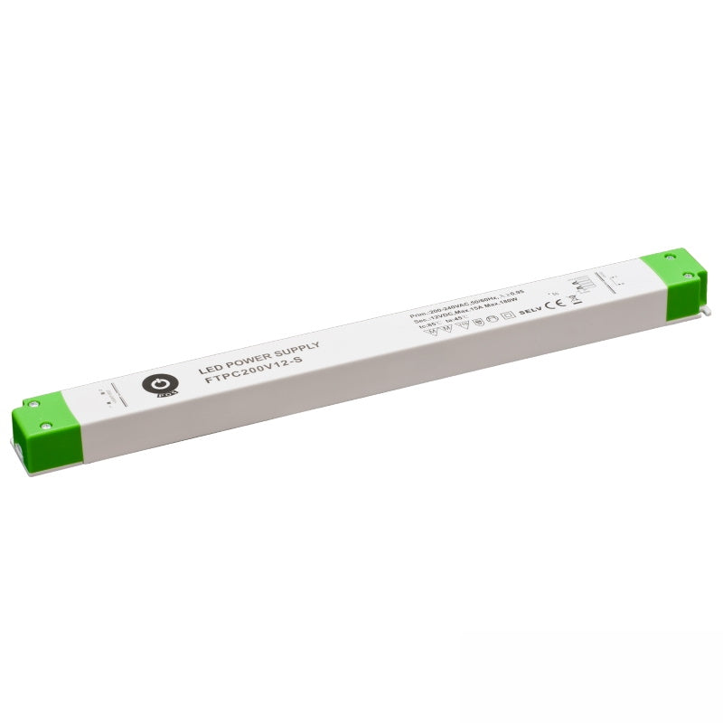 LED Trafo 12V 180W 15A PFC DC Schaltnetzteil Slim Line (FTPC200V12-S) MM Möbel