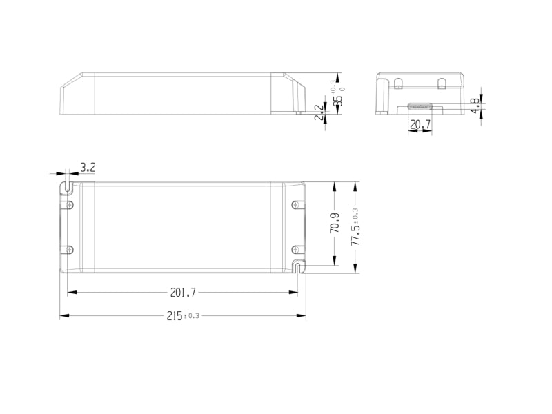 LED Trafo dimmbar 24V 200W 8,3A Slim Line Netzteil (FTPC200V24-D) MM PWM dimmen