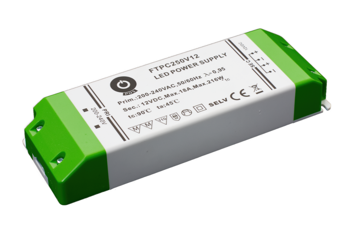 LED Trafo 12V 216W 18A Slim Line Netzteil (FTPC250V12) MM Möbel Schaltnetzteil