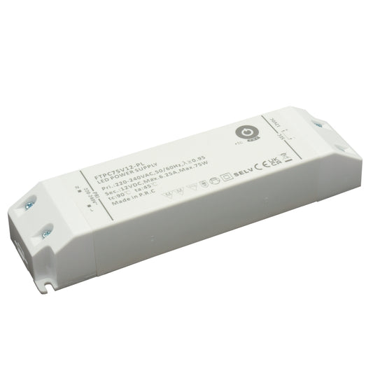 LED Trafo 12V/DC 75W 6,25A PFC Schaltnetzteil Slim Line (FTPC75V12-PL) MM Möbel