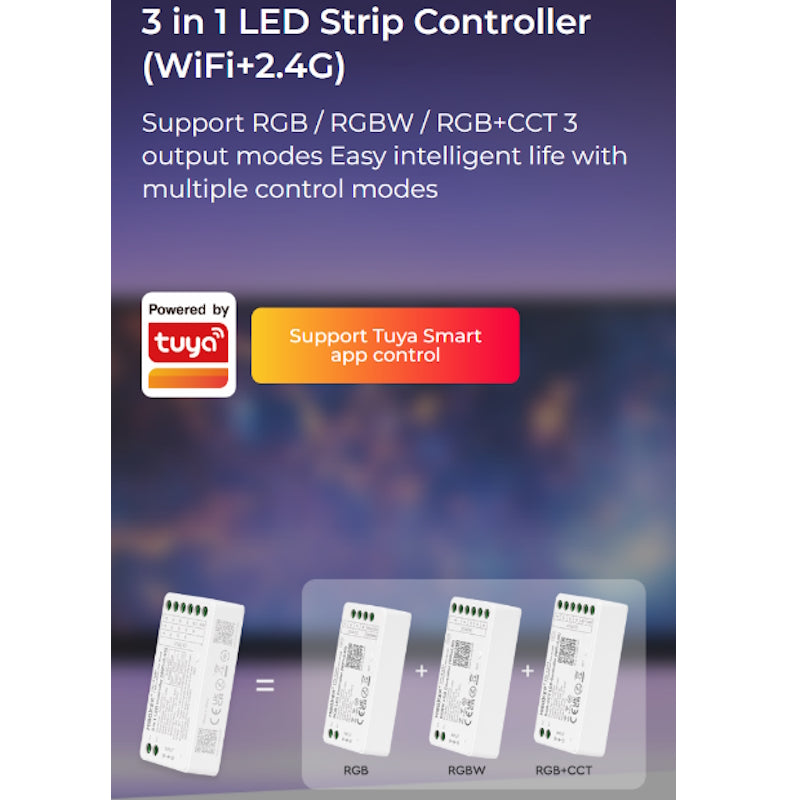 3in1 Funk LED Strip Controller RGB / RGBW / RGB+CCT (WiFi+TUYA+Alexa) Miboxer