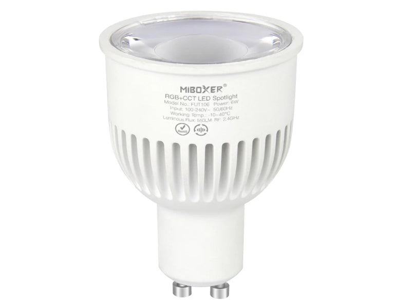 GU10 LED Strahler | Spot RGB+CCT 6W dimmbar 2.4G RF 550Lm 230V Miboxer