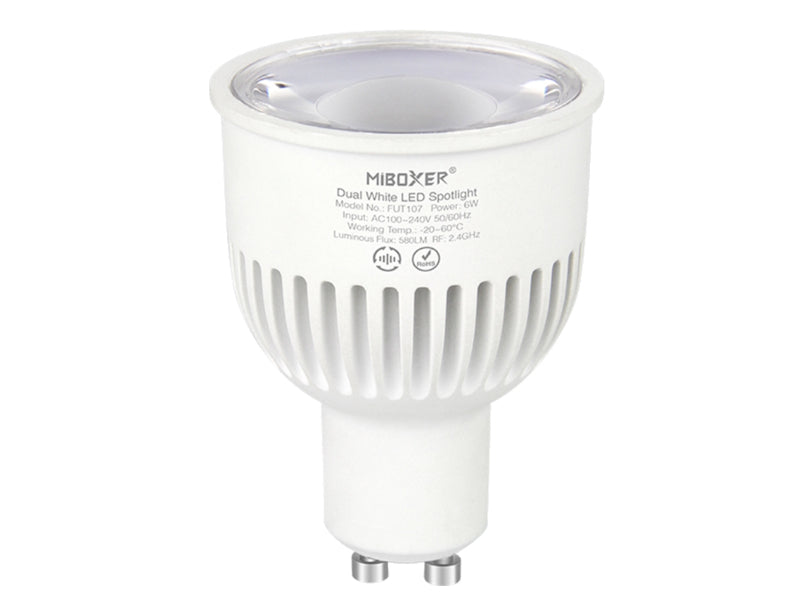GU10 LED Strahler | Spot Dual-Weiß 6W dimmbar 2.4G RF 580Lm 230V Miboxer