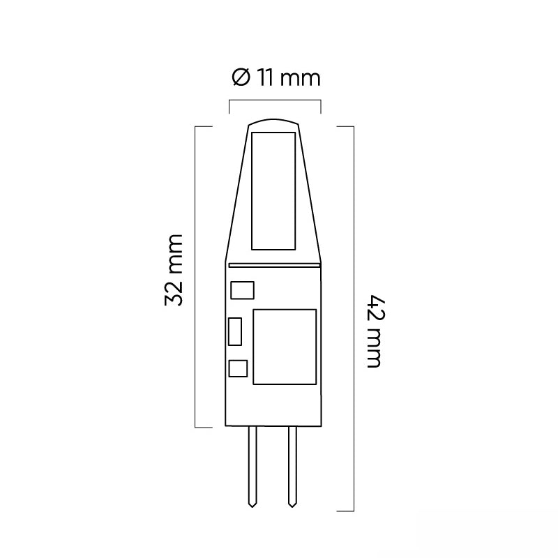 G4 LED Stiftsockel COB Leds 1,5W 120Lm 12V AC/DC 360° warm weiß (2700k)
