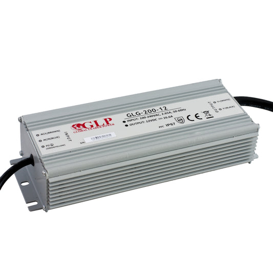 LED Trafo Netzteil mit PFC 12V 200W 16,6A wasserfest (GLG-200-12) IP67