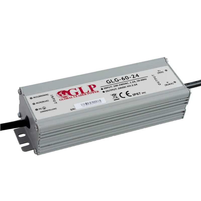 LED Trafo Netzteil mit PFC 24V 60W 2,5A wasserfest GLP (GLG-60-24) IP67