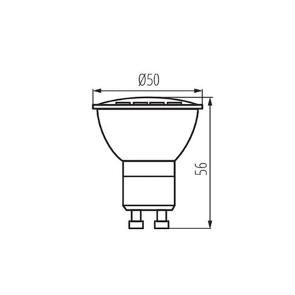 GU10 LED Strahler | Spot 4,9W 400Lm 120° TOMI warm weiß (3000K) 230V