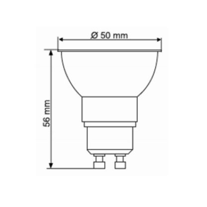 GU10 LED Spot / Strahler 10° Abstrahlwinkel dimmbar 8W 410Lm warm weiß (2700K)