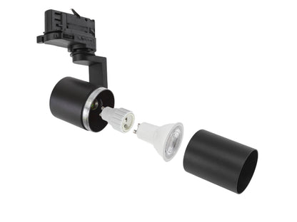 ML 230V Schienensystem GU10 Mini Strahler Schwarz