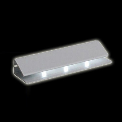 LED Glaskantenbeleuchtung PVC-Clip 0,4W weiß + 2m Anschluss MINI-AMP Stecker 12V