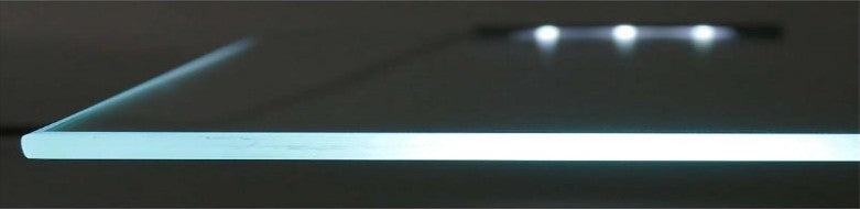 LED Glaskantenbeleuchtung PVC-Clip 0,4W weiß + 2m Anschluss MINI-AMP Stecker 12V