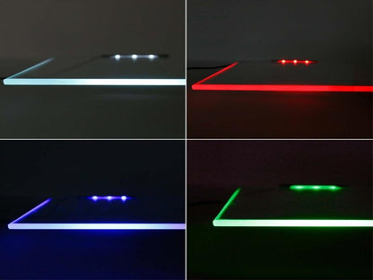 1-6 RGB CLIPS als Glaskantenbeleuchtung + RGB Controller + LED Trafo Komplett