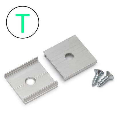 ALU Profil / Leiste VARIO30-01 für LED Streifen + Abdeckung AUFBAU silber