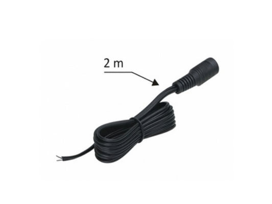 2m Verlängerungs/Anschluss-Kabel mit 2,1x5,5mm Jack-Stecker (weiblich) schwarz