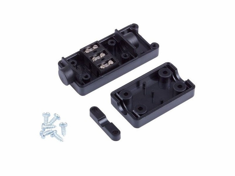 Kabel Verbinder / Muffe im isoliertem Kunststoff Gehäuse schwarz IP54