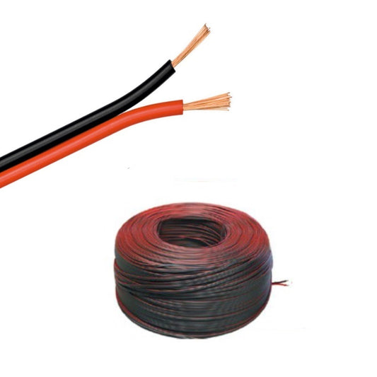 5-100m LED Kabel Zwillingslitze 2x 0,50mm² rot/schwarz 2 adrig Länge