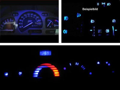Blaues LED Komplettset Ford Puma Escort (Tacho,Heizung,Uhr,Schalter)