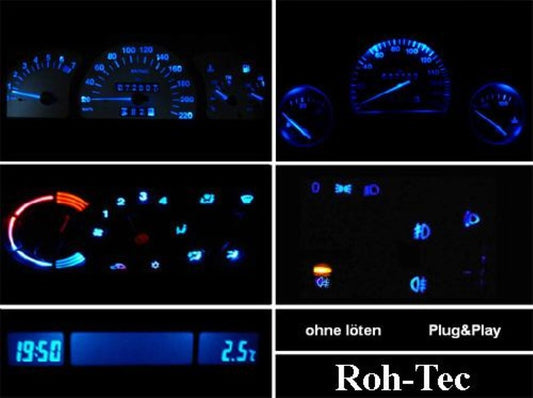LED Komplettset Opel Corsa B Combo B Tigra (blau, rot, grün, weiß)
