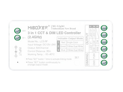 3in1 LED Controller 2-Draht/3-Draht-CCT & Single Color 2,4 GHz MiBoxer