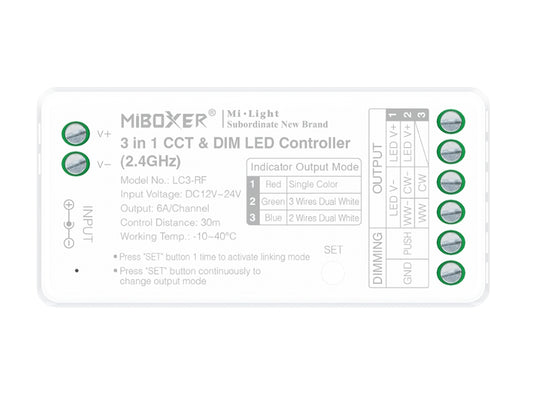 3in1 LED Controller 2-Draht/3-Draht-CCT & Single Color 2,4 GHz MiBoxer