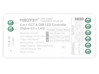 3in1 LED Controller 2-Draht/3-Draht-CCT & Single Color Zigbee 3.0+2,4GHz MiBoxer