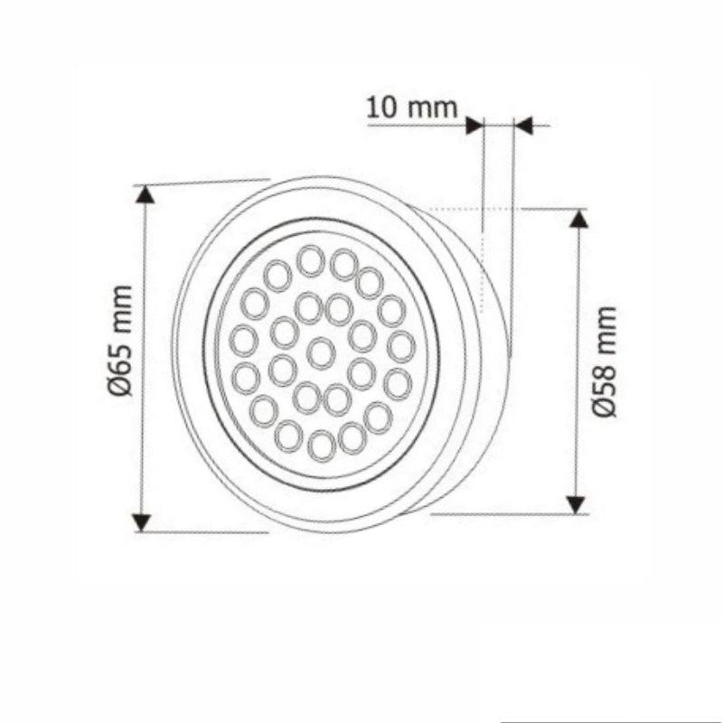 LED EINBAU Möbel/Unterbauleuchte OVAL Silber gebürstet, kalt weiß (6000K) 12V/2W