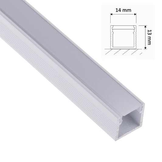 ALU Profil | Schiene | Leiste LINE in weiß für LED Streifen + Abdeckung