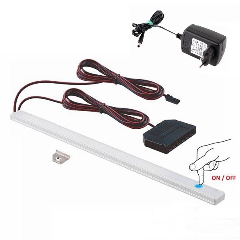 LED Aufbau/Unterbau Lichtleiste + Touch, Set mit 1-6 Leuchten, LED Trafo