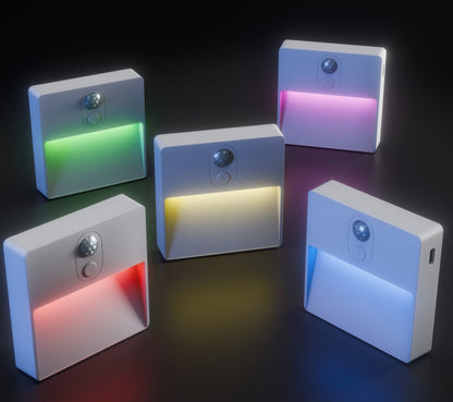 LED Nachtlicht + Bewegungsmelder LUMINA POP RGBW+DIM PIR 500mah USB-C Weiß (2-PACK)