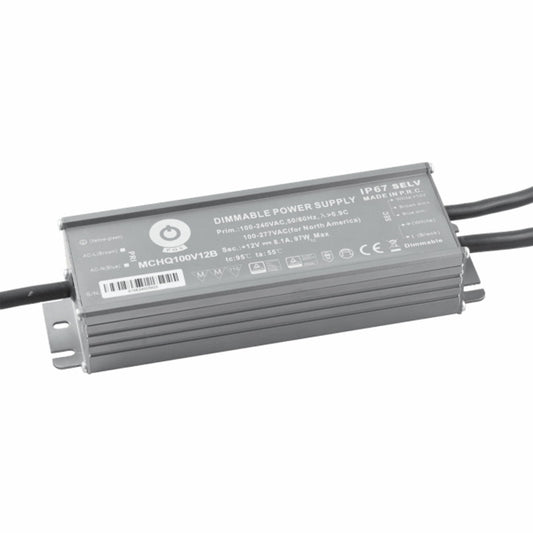 LED Trafo Netzteil dimmbar mit PFC 12V 97,2W 8,1A wasserfest (MCHQ100V12B-SC) MM