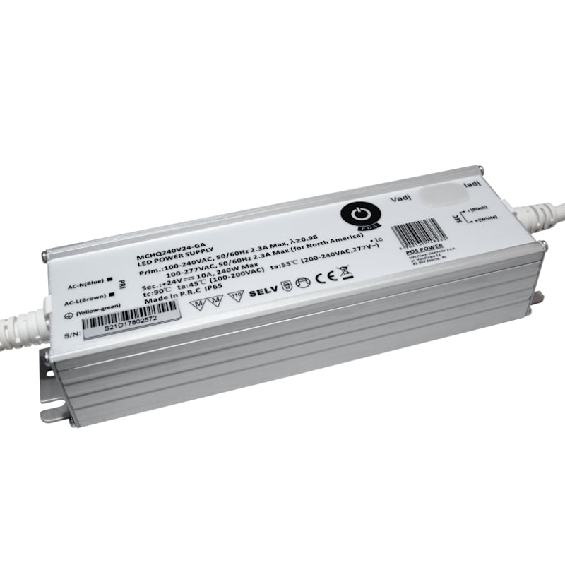 LED Trafo Netzteil justierbar mit PFC 24V 240W 10A wasserfest (MCHQ240V24GA)