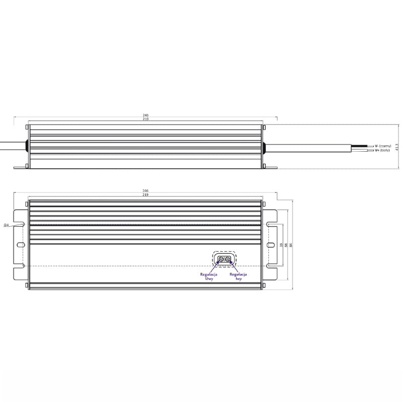 LED Trafo / Netzteil justierbar mit PFC 24V 320W 13,3A (MCHQ320V24GA) MM IP65