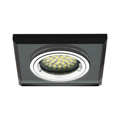 Einbaurahmen Glas schwarz MR16/GU10 eckig Kanlux "MORTA" 65mm DA (CT DSL50 B)