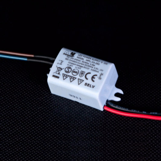 3W LED Netzteil LED Trafo 350mA Konstantstrom 1~3W 2,5-10V (MPL-03-350)