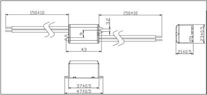 LED Netzteil | Trafo 700mA Konstantstrom 2,5~4,5VDC 3W (MPL-03-700) Mini