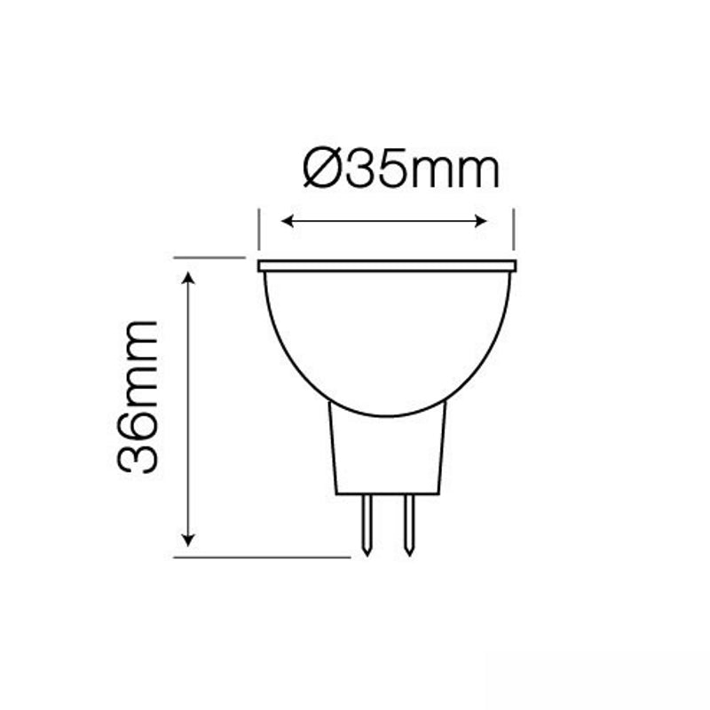 MR11/GU4 LED Strahler/Spot 3W 10-14V 255Lm 38° Abstrahlwinkel warm weiß (2700K)