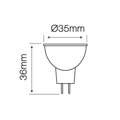 MR11/GU4 LED Strahler/Spot 3W 10-14V 255Lm 38° Abstrahlwinkel pur weiß (4000K)