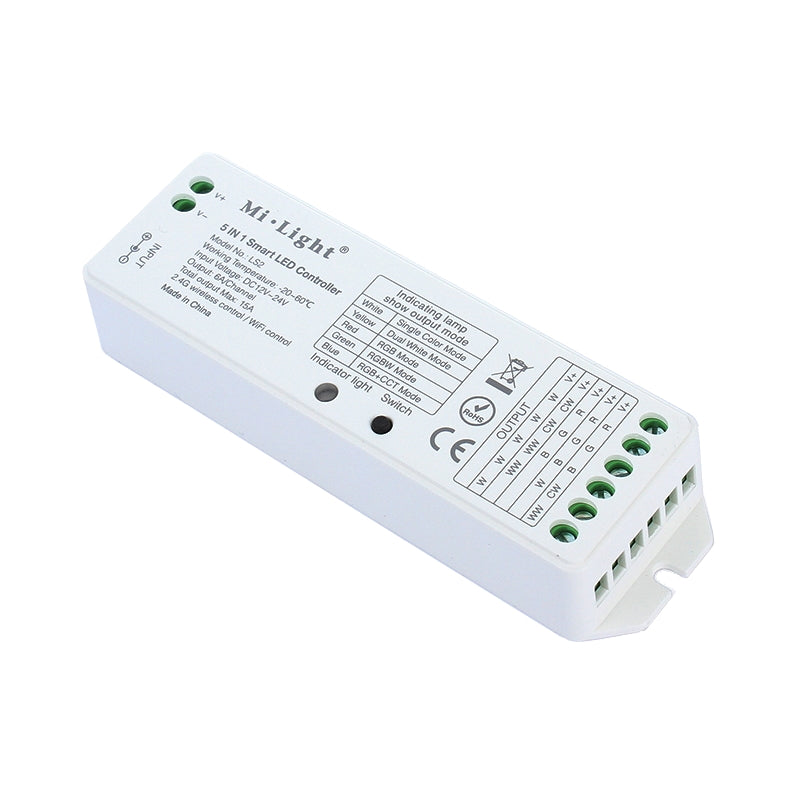RGBWCCT LED Controller LS2+8 Zonen Fernbedienung Funk Komplettset 12-24V Miboxer