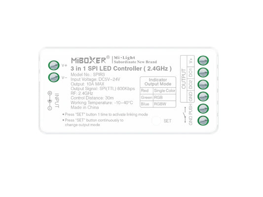 3in1-SPI-LED-Controller RGB/RGBW/Singlecolor 2.4GHz 5-24V Miboxer