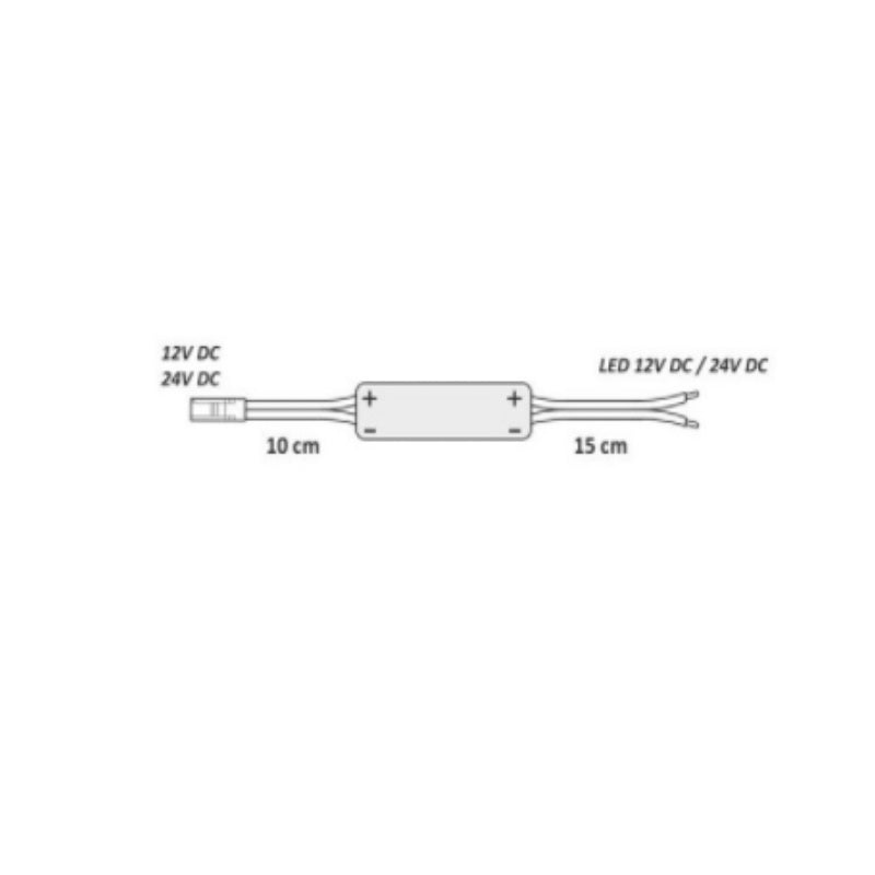 Funk LED Mini Dimmer mit Fernbedienung für Leuchten mit Ministecker 12-24V 6A