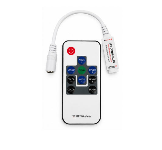 RGB LED Mini Controller Funk 5-24V 3x4A, Fernbedienung, 4-PINGabel Jack-Stecker