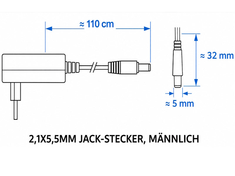 LED Stecker Netzteil 24V/DC 1,5A 36W Trafo für Led Leuchten 230V/AC