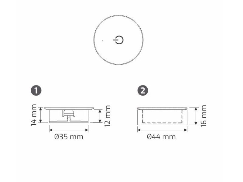 SMART System OLI Touch-Schalter mit Dimmfunktion weiß